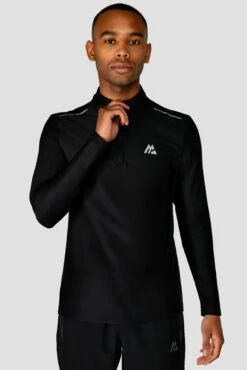 Charge 1/4 Zip - Black -MONTIREX CLOHTING SALE 1 4Zip Black CloseFront2