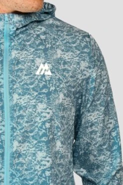 Alto Printed Jacket - Moonstone/Steel Blue 7 Alto Printed Jacket - Moonstone/Steel Blue -MONTIREX CLOHTING SALE ALTO PRINTED JACKET MOONSTONE STEEL BLUE logo detail