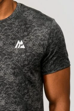 Alto Printed T-Shirt - Jet Grey/Black -MONTIREX CLOHTING SALE ALTO PRINTED TEE BLACK JET GREY logo detail
