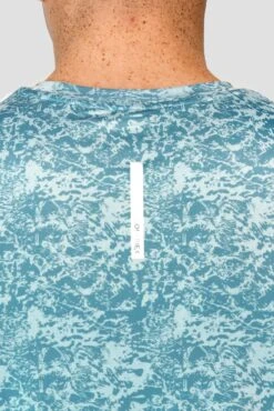 Alto Printed T-Shirt - Moonstone/Steel Blue 7 Alto Printed T-Shirt - Moonstone/Steel Blue -MONTIREX CLOHTING SALE ALTO PRINTED TEE MOONSTONE STEEL BLUE back detail2