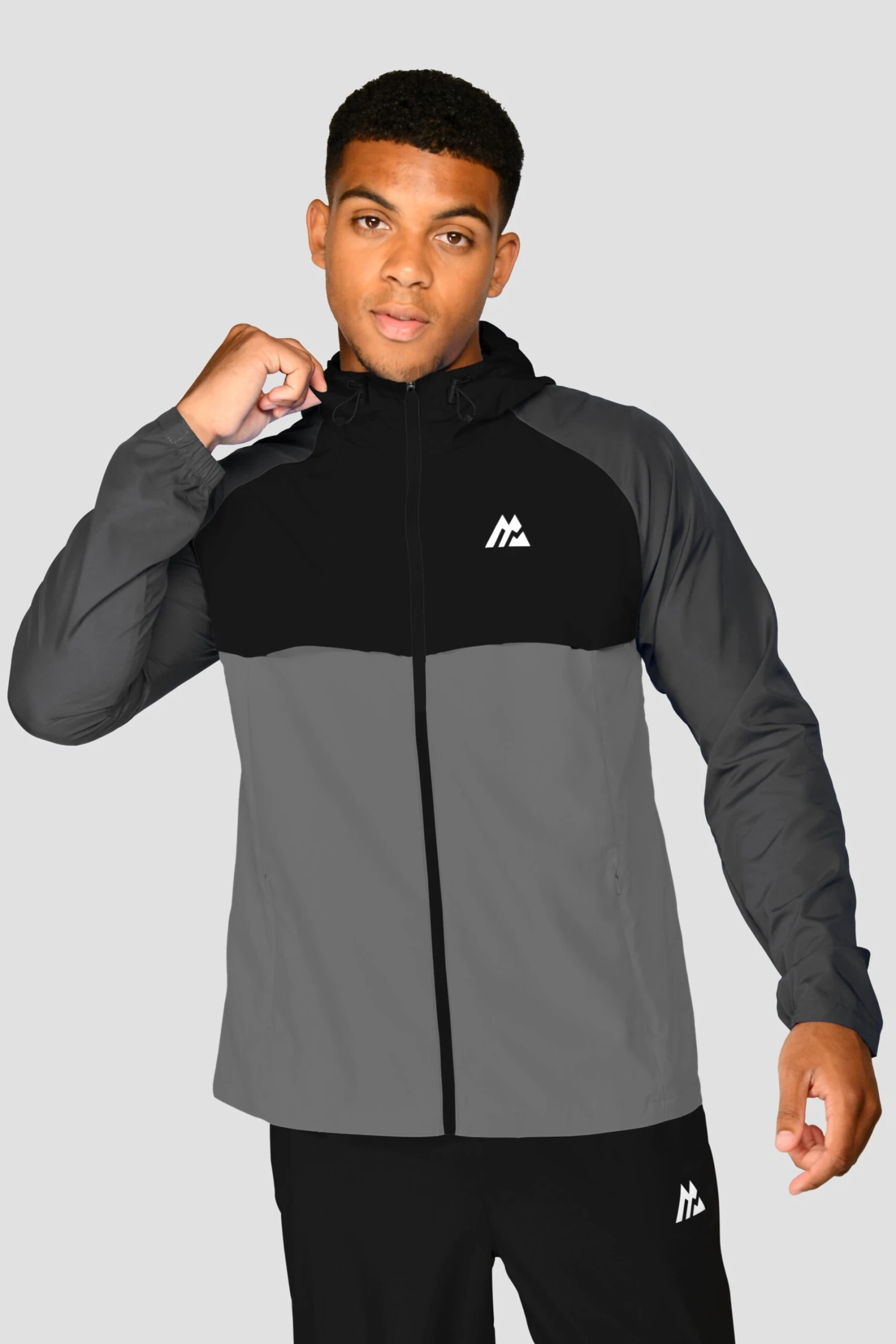 Breeze Windbreaker - Asphalt/Black/Cement Grey Breeze Windbreaker - Asphalt/Black/Cement Grey -MONTIREX CLOHTING SALE BREEZEWINDBREAKER closefront scaled