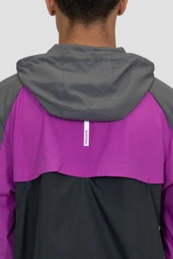 Breeze 2.0 Windbreaker - Cement Grey/Electric Purple/Asphalt -MONTIREX CLOHTING SALE BREEZE 2.0 WINDBREAKER CASTLEROCK PURPLE CACTUS FLOWER ASPHALT Back Detail
