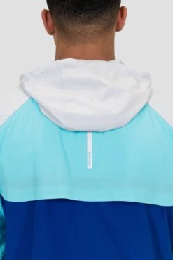 Breeze 2.0 Windbreaker - Light Smoke Grey/Neon Sky/Marine Blue -MONTIREX CLOHTING SALE BREEZE 2.0 WINDBREAKER MICROCHIP BLUEFISH SODALITE BLUE Back Detail