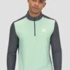 Charge 2.0 1/4 Zip - Sea Foam/Slate Grey -MONTIREX CLOHTING SALE CHARGE 1 4 ZIP SLATE GREY SEA FOAM close front