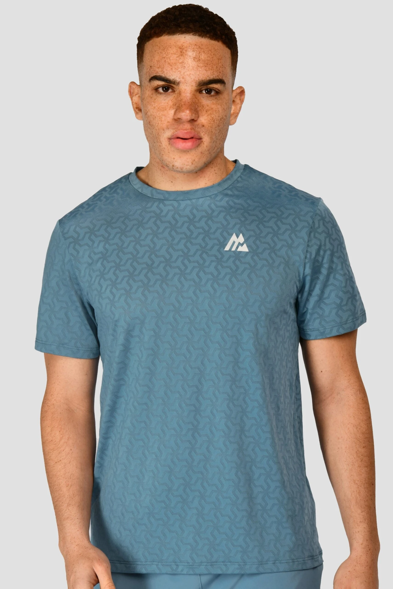 Crux Knit T-Shirt - Steel Blue Crux Knit T-Shirt - Steel Blue -MONTIREX CLOHTING SALE CRUX KNIT TEE STEEL BLUE close front scaled