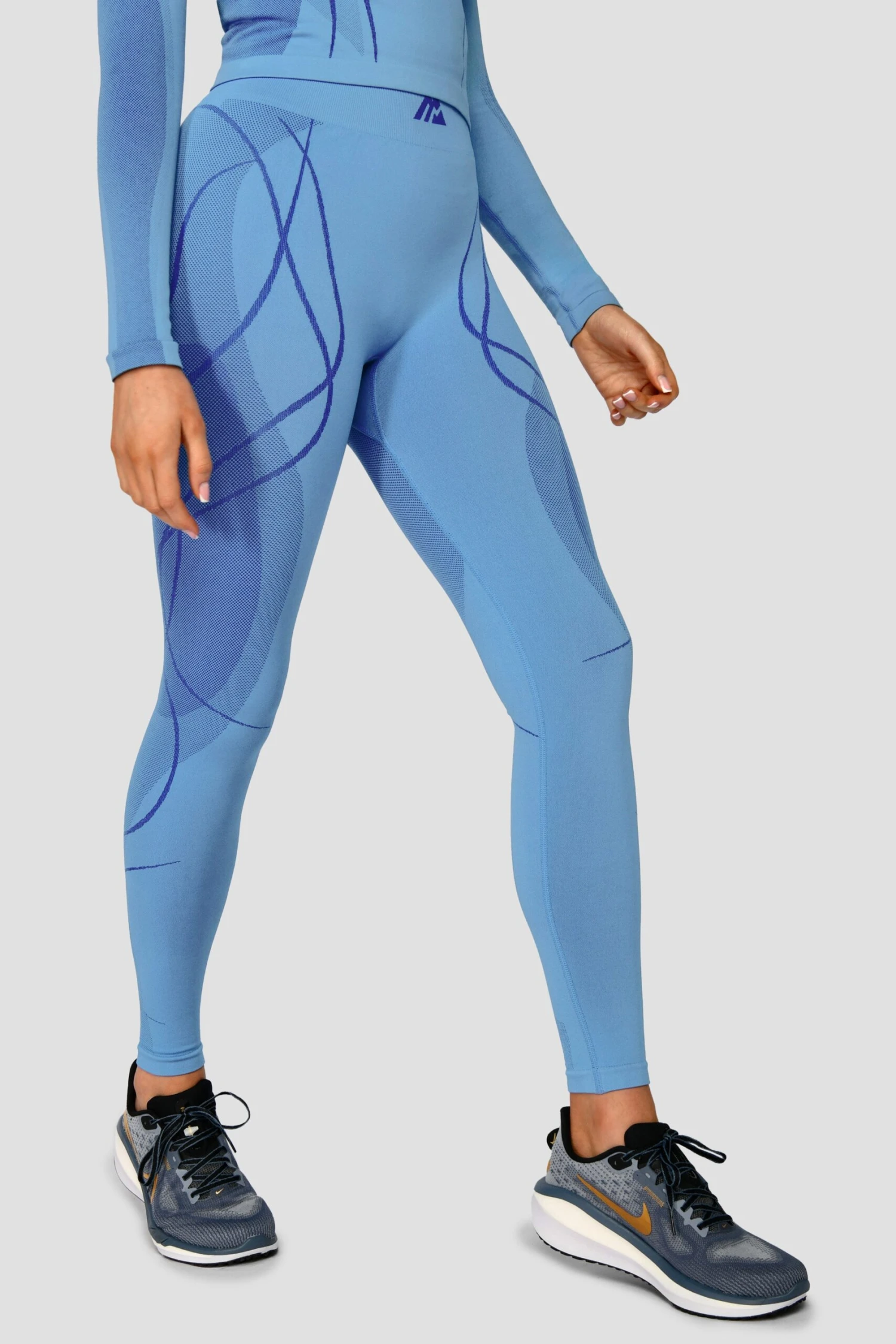 Contour Seamless Legging - Powder Blue/Egyptian Blue Contour Seamless Legging - Powder Blue/Egyptian Blue -MONTIREX CLOHTING SALE ContourSeamlessLegging PowderBlue EgyptianBlue Closeside scaled