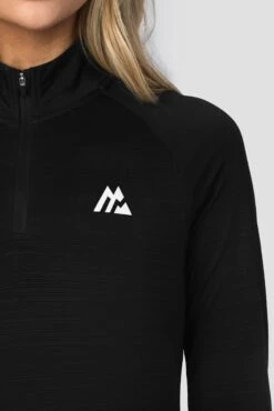 Draft 1/4 Zip - Black -MONTIREX CLOHTING SALE DRAFT 1 4 ZIP BLACK BEAUTY LOGO