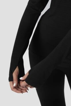 Draft 1/4 Zip - Black -MONTIREX CLOHTING SALE DRAFT 1 4 ZIP BLACK BEAUTY SLEEVE