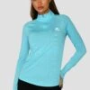 Women's Draft 1/4 Zip - Neon Sky -MONTIREX CLOHTING SALE DRAFT1 4ZIP NEONSKY CLOSEFRONT