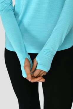 Women's Draft 1/4 Zip - Neon Sky 7 Women's Draft 1/4 Zip - Neon Sky -MONTIREX CLOHTING SALE DRAFT1 4ZIP NEONSKY SLEEVEDETAIL