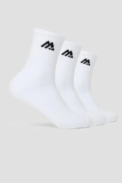 Women's Multi Crew Socks 3 Pack - White/Black