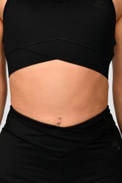 Elevate Bra Top - Black -MONTIREX CLOHTING SALE ELEVATE BRA TOP close detail
