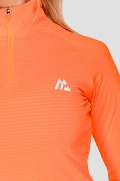 Energy 1/4 Zip - Shocking Orange 6 Energy 1/4 Zip - Shocking Orange -MONTIREX CLOHTING SALE ENERGY1 4ZIP SafetyOrange close