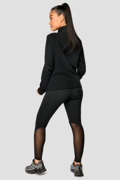 Everest Oversized Polar Fleece 1/4 Zip - Black -MONTIREX CLOHTING SALE EVERESTOVERSIZEDPOLARFLEECE1 4ZIP Black back