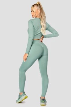 Evolve Seamless Crop - Jade 5 Evolve Seamless Crop - Jade -MONTIREX CLOHTING SALE EVOLVECORESEAMLESSLSCROP Jade back