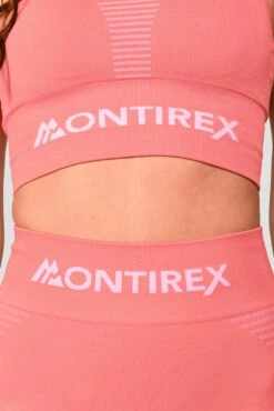 Energy Seamless Bra Top - Rose Pink/Orchid Pink -MONTIREX CLOHTING SALE Energy Seamless Bra Top Rose Pink Orchid Pink Detail