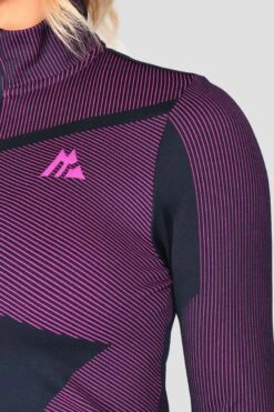 Energy 2.0 Seamless 1/4 Zip - Midnight Blue/Magenta -MONTIREX CLOHTING SALE Energy2.0Seamless1 4Zip MidnightBlue Magenta close