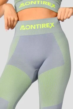 Energy 2.0 Seamless Legging - Cadet Grey/OG Neon -MONTIREX CLOHTING SALE Energy2.0SeamlessLegging CadetGrey OgNeon detail