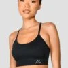 Evolve Seamless Bra Top - Black 2 Evolve Seamless Bra Top - Black -MONTIREX CLOHTING SALE EvolveCoreSeamlessBraTop Black closefront