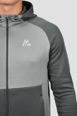 Flex Gridded Hood - Cement Grey/Platinum Grey 6 Flex Gridded Hood - Cement Grey/Platinum Grey -MONTIREX CLOHTING SALE FLEX GRIDDED HOOD CEMENT GREY PLATINUM GREY logo detail