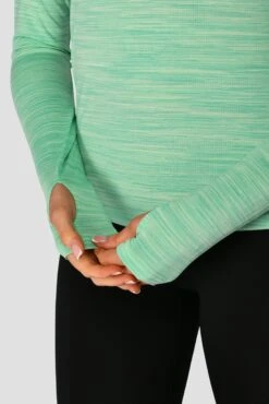 Women's Trail 2.0 1/4 Zip - Green Multi -MONTIREX CLOHTING SALE FLORIDA KEYS ICE GREEN BROOK GREEN TRAIL 2.0 1 4 ZIP sleeve detail