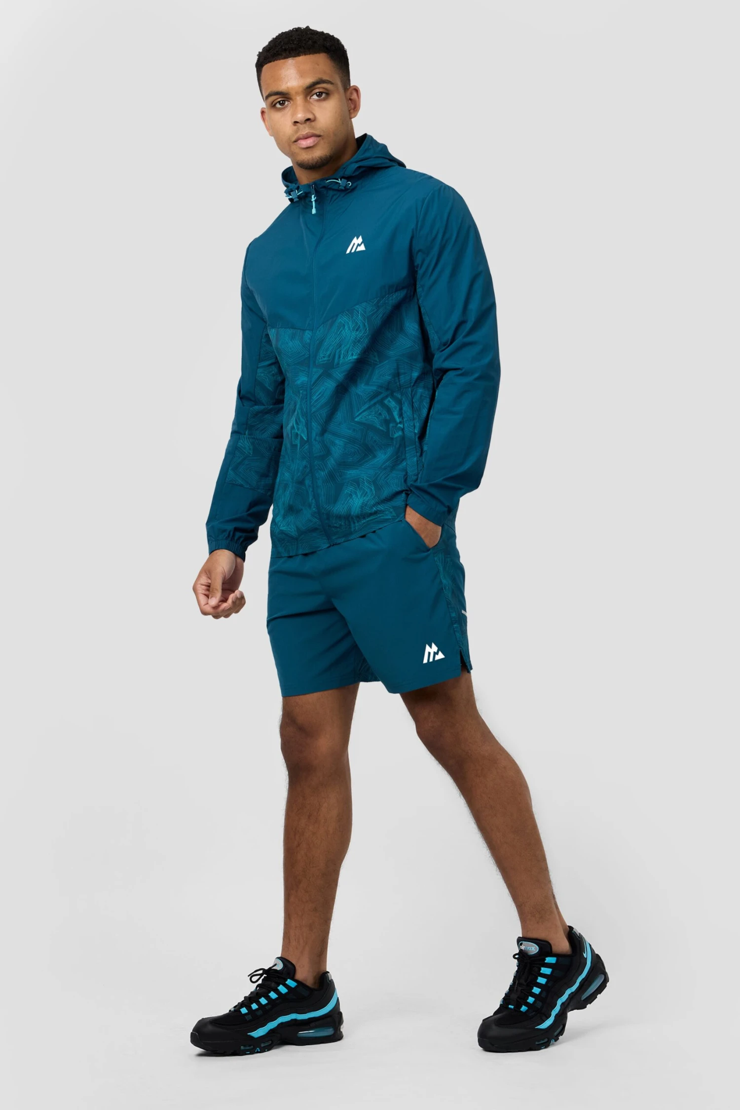 Geo M Print Short - Abyssal Geo M Print Short - Abyssal -MONTIREX CLOHTING SALE GEO M PRINT SHORT SAILOR BLUE FULL FRONT scaled