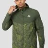 Geo M Print Windbreaker - Elm -MONTIREX CLOHTING SALE GEOMPRINT JACKET GREEN 1