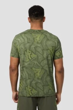 Geo M Print T-Shirt - Elm 7 Geo M Print T-Shirt - Elm -MONTIREX CLOHTING SALE GEOMPRINT SHIRT GREEN 2