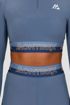 Icon Contrast 1/4 Zip - Greyed Indigo/Province/Agency -MONTIREX CLOHTING SALE ICON CONTRAST 2.0 1 4 ZIP GREYED INDIGO PROVINCE AGENCY band detail