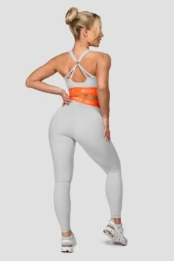 Icon Contrast Bra Top - Light Smoke Grey/Safety Orange -MONTIREX CLOHTING SALE ICON CONTRAST BRA TOP LIGHT SMOKE GREY SAFETY ORANGE back