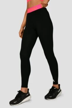 Icon Contrast Legging - Black/Neon Pink/Fiery Orange