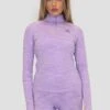 Women's Trail 1/4 Zip - Lilac Multi -MONTIREX CLOHTING SALE ICON LITE 1 4 ZIP LILAC BREEZE ORCHID BLOOM VIOLA Close Front v4
