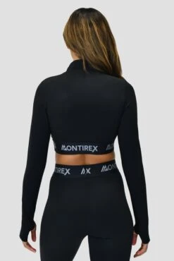 Icon 1/4 Zip - Black -MONTIREX CLOHTING SALE ICON1.4ZIPTOPBLACKcloseback