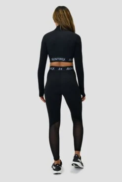 Icon 1/4 Zip - Black -MONTIREX CLOHTING SALE ICON1.4ZIPTOPBLACKfullbnack