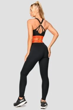 Icon Contrast Bra Top - Black/Safety Orange/Cardinal Red -MONTIREX CLOHTING SALE ICONCONTRASTBRATOP Black SafetyOrange CardinalRed back 1