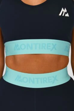 Icon Contrast Sports Bra - Midnight Blue/Arctic Blue/Neon Sky -MONTIREX CLOHTING SALE ICONCONTRASTSPORTSBRA NEONSKY MIDNIGHTBLUE CLOSE