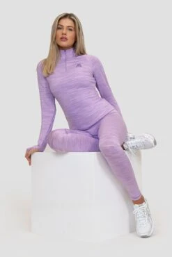 Women's Trail 1/4 Zip - Lilac Multi -MONTIREX CLOHTING SALE ICON LITE 1 4 ZIP LILAC BREEZE ORCHID BLOOM VIOLA Box v4