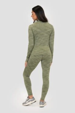 Icon Lite Legging - Khaki Multi -MONTIREX CLOHTING SALE ICON LITE LEGGING OIL GREEN FOUR LEAF CLOVER TEA Full Back
