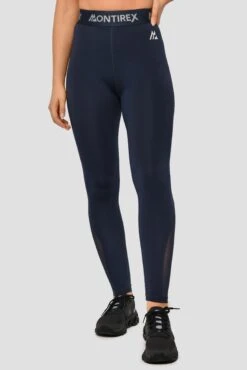 Icon Full Length Legging - Midnight Blue -MONTIREX CLOHTING SALE Icon Full Length Legging Midnight Blue Close Front