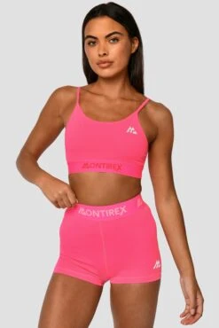 Icon Strappy Bra - Neon Pink