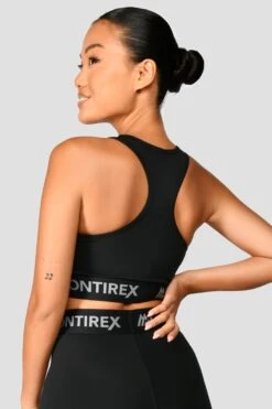 Icon Sports Bra - Black -MONTIREX CLOHTING SALE IconBraTop Black closeback