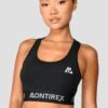 Icon Sports Bra - Black -MONTIREX CLOHTING SALE IconBraTop Black closefront