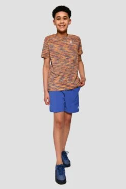 Junior Trail 2.0 T-Shirt - Neon Blue/Lime/Orange 4 Junior Trail 2.0 T-Shirt - Neon Blue/Lime/Orange -MONTIREX CLOHTING SALE JN TRAIL 2.0 TEE SAFETY ORANGE LIME FROST COBALT SPACE BLUE front