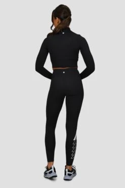 Limit 1/4 Zip - Black/Pearl Grey -MONTIREX CLOHTING SALE LIMIT 1 4 ZIP BLACK PEARL GREY full abck