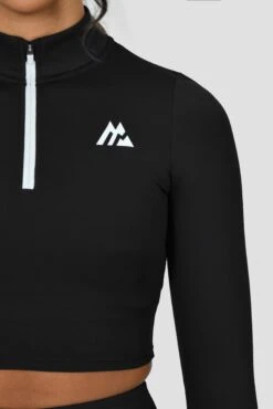 Limit 1/4 Zip - Black/Pearl Grey -MONTIREX CLOHTING SALE LIMIT 1 4 ZIP BLACK PEARL GREY logo