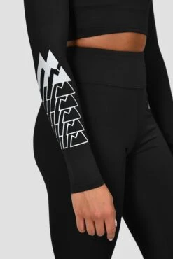 Limit 1/4 Zip - Black/Pearl Grey -MONTIREX CLOHTING SALE LIMIT 1 4 ZIP BLACK PEARL GREY sleeve detail