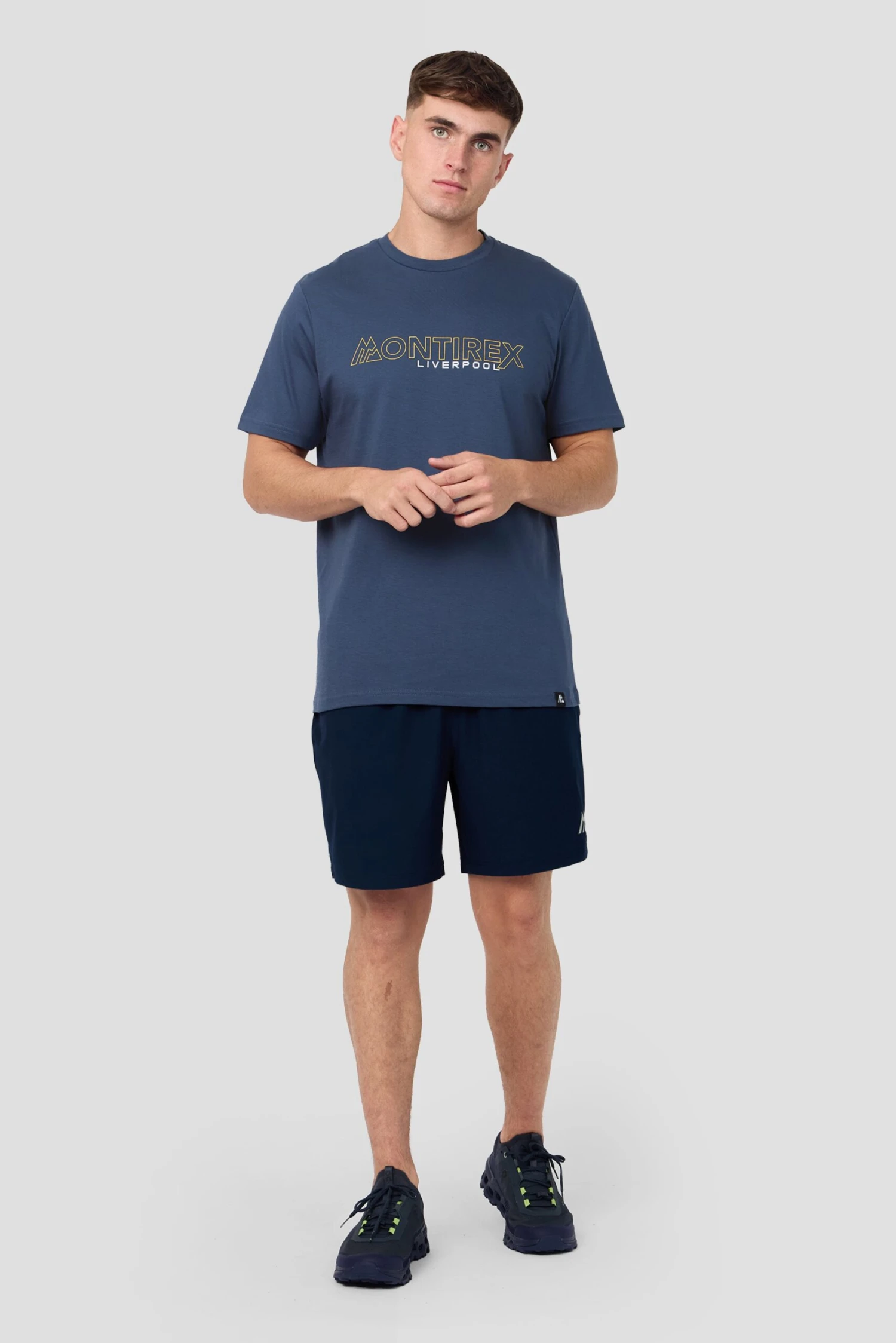 Liverpool Linear T-Shirt - Greyed Indigo Liverpool Linear T-Shirt - Greyed Indigo -MONTIREX CLOHTING SALE LIVERPOOL LINEAR T SHIRT GREYED INDIGO FF scaled