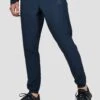 Lumos Woven Pant - Midnight Blue/Deep Blue -MONTIREX CLOHTING SALE LUMOS PANT MIDNIGHT BLUE DEEP BLUE close side logo