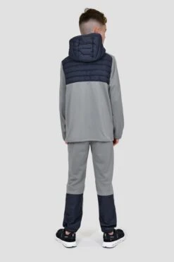 Boys Mesa Hybrid Jacket - Platinum Grey/Midnight Blue -MONTIREX CLOHTING SALE MESA JACKET PLATINUM GREY MIDNIGHT BLUE full back