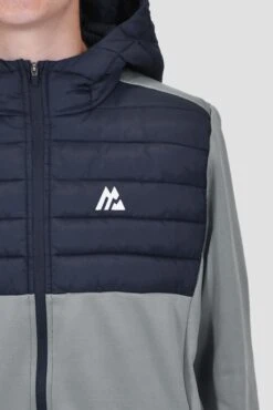 Boys Mesa Hybrid Jacket - Platinum Grey/Midnight Blue -MONTIREX CLOHTING SALE MESA JACKET PLATINUM GREY MIDNIGHT BLUE logo detail